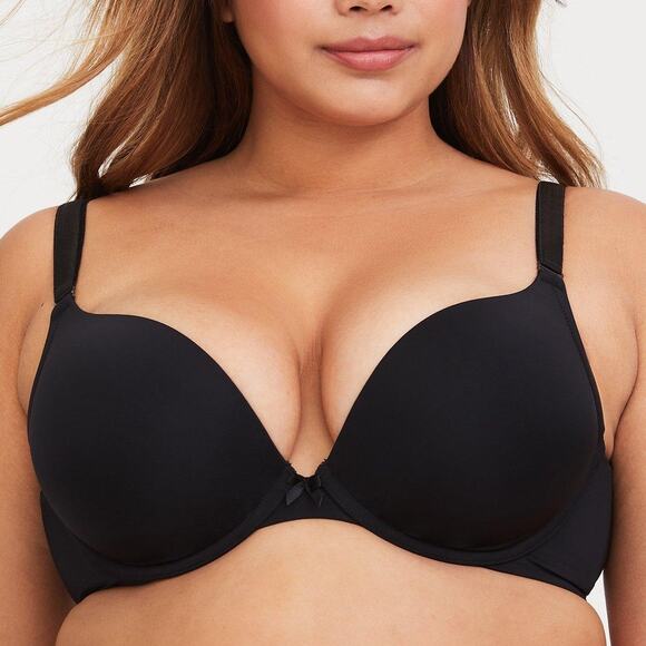 Torrid Curve Push-Up Black Bra 38DDD - Picture 1 of 4